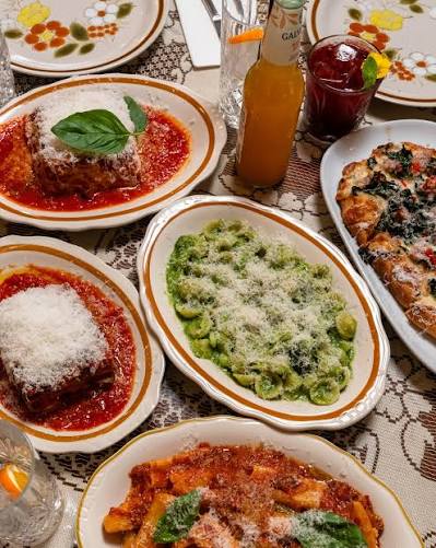 Italian dishes shared at Johnny, Vince and Sam’s
