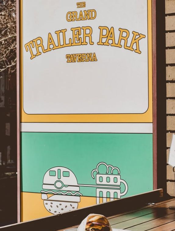 The bold interior of Grand Trailer Park Taverna